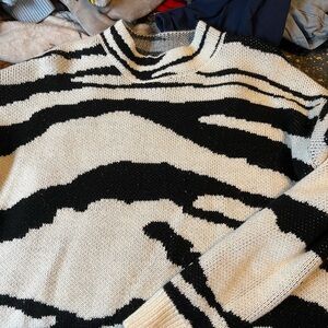 Black and White Striped Sweater